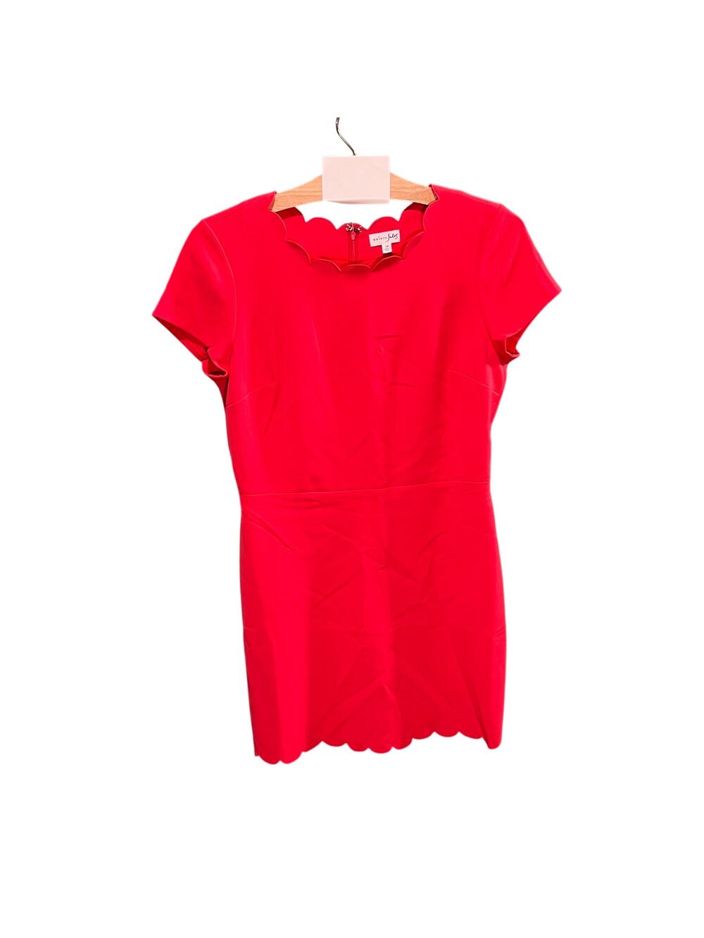 Maison Jules Red Scalloped Dress, Size 12 – New with Tags, Good Condition